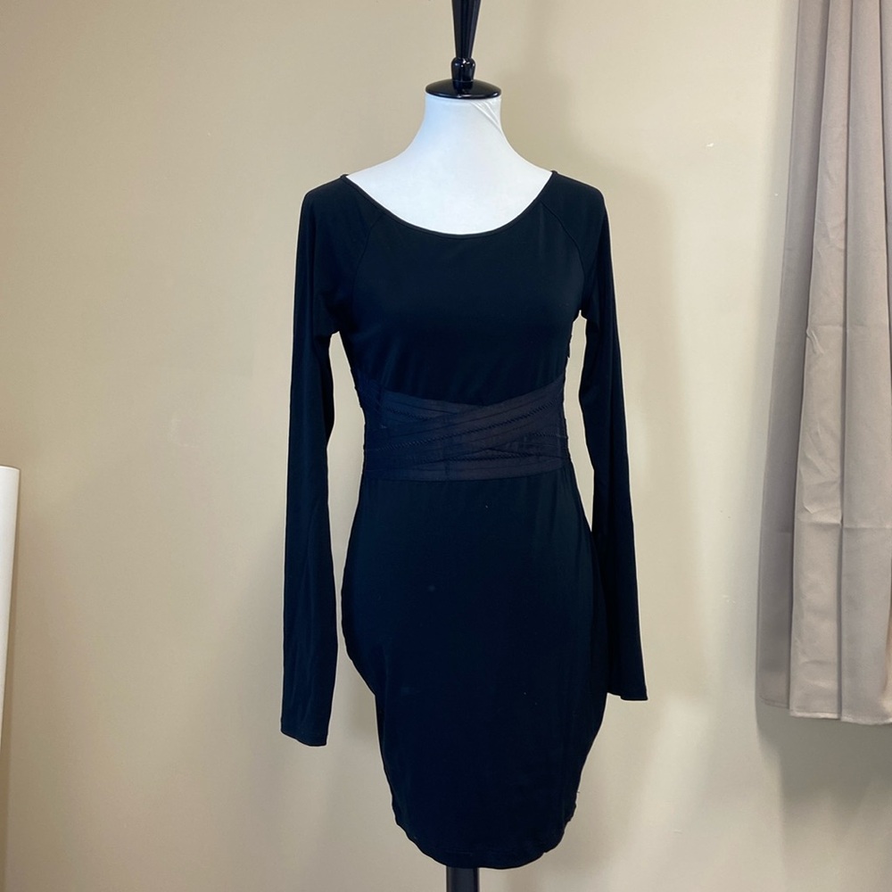 Elizabeth and James long sleeve medium little black dress